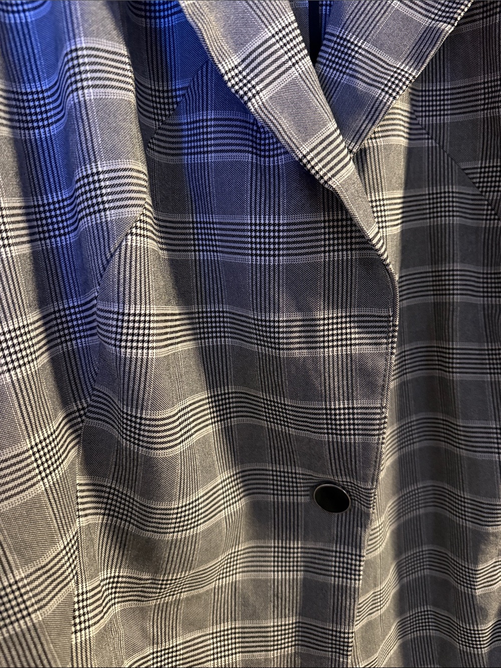 Lane Bryant Gray Plaid Single-Button Blazer - Picture 2 of 4